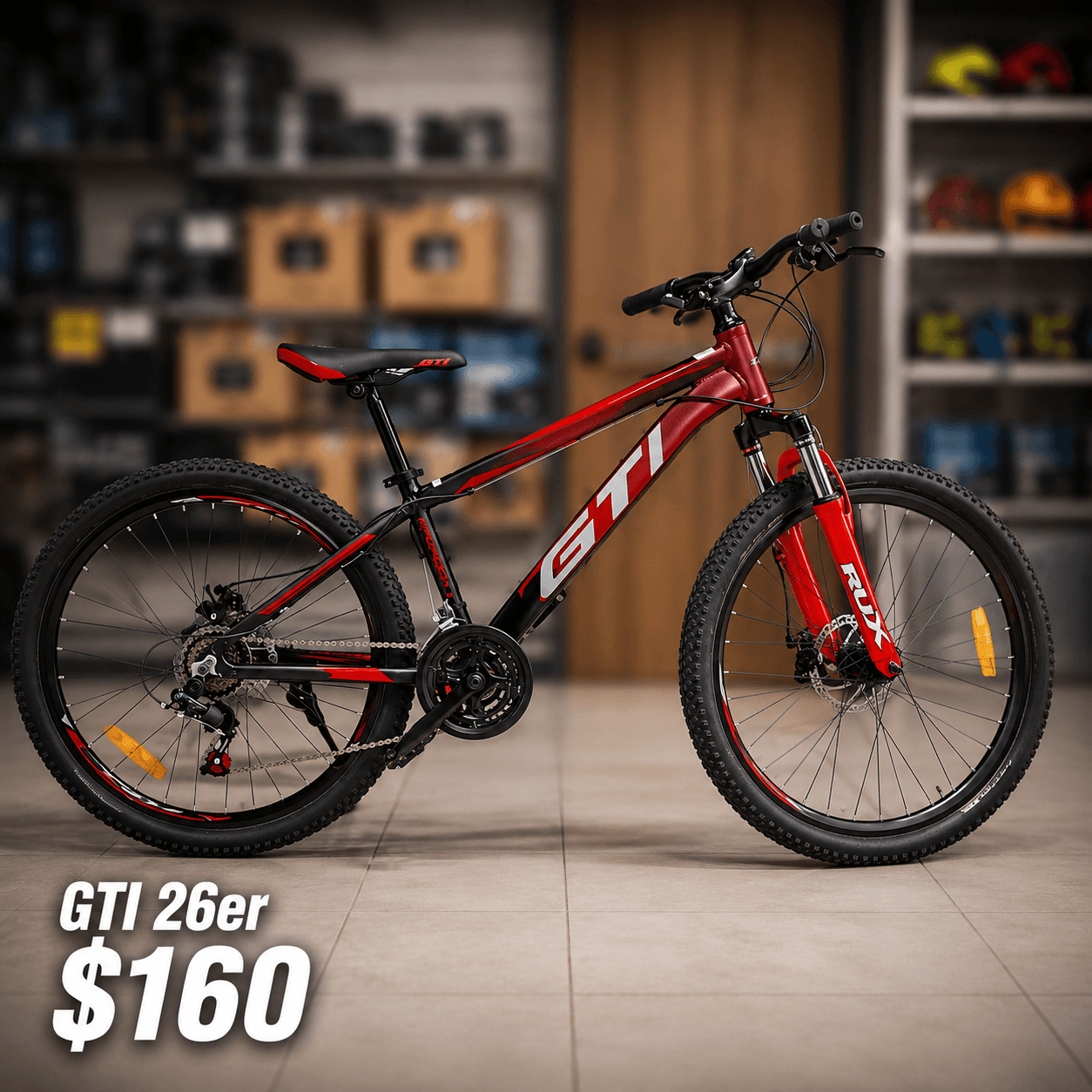 Bicicleta 26 GTI Madrock Rojo