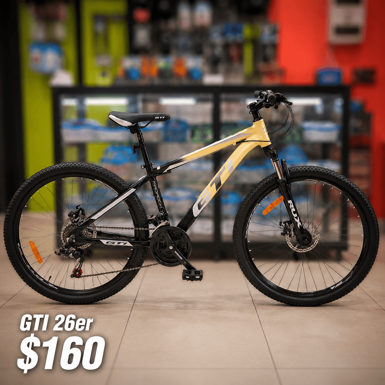 Bicicleta 26 GTI Madrock Amarillo