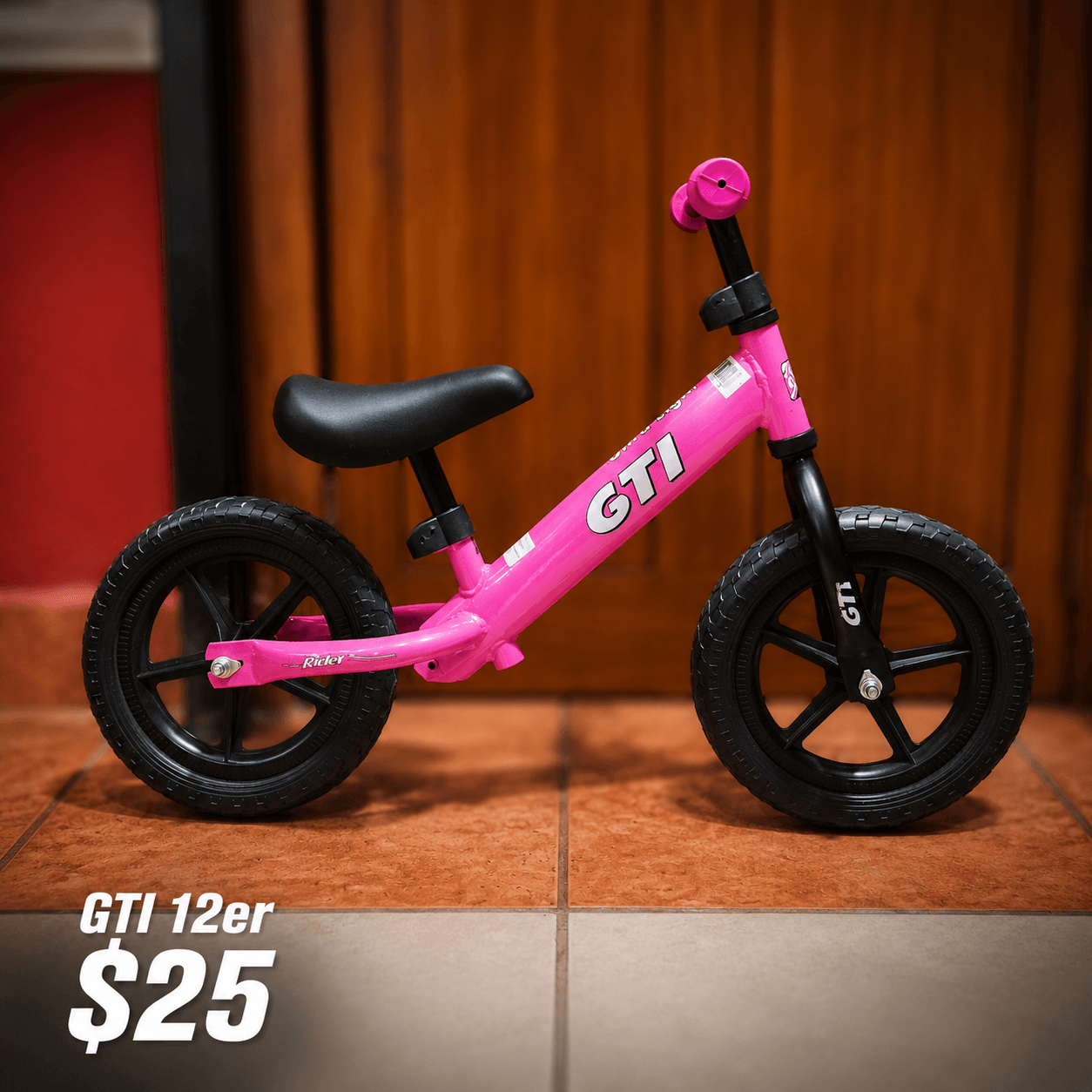 Bicicleta 12 RIDER Fucsia/Negro
